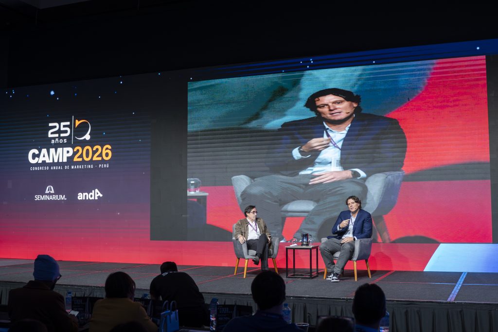 Álvaro Rojas, vicepresidente de Marketing de Consumo Masivo e Innovación de Alicorp, durante su participación en el CAMP 2026.